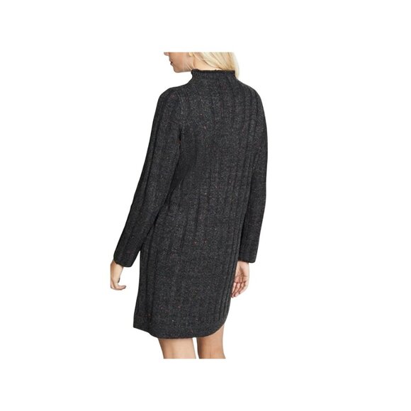 Madewell Womens Ribbed Charcoal Mock Neck Sweater Dress Size XS - Picture 3 of 7